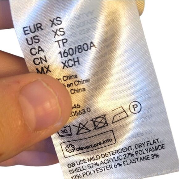 H&M Women's Light Brown Collared Zip Sweater Size US XS - Picture 6 of 7